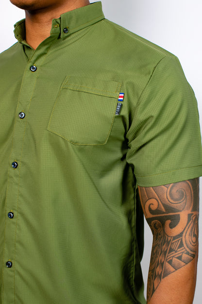 Camisa Manga Corta Verde Columbia
