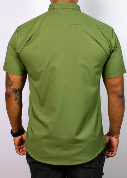 Camisa Manga Corta Verde Columbia
