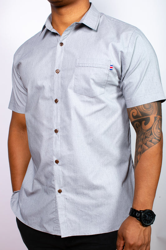 Camisa Gris Manga Corta