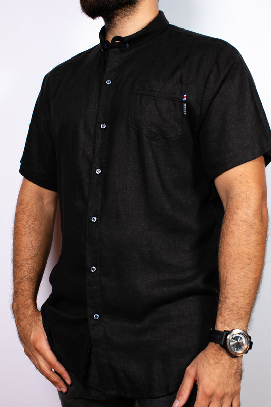 Camisa de Lino Negra